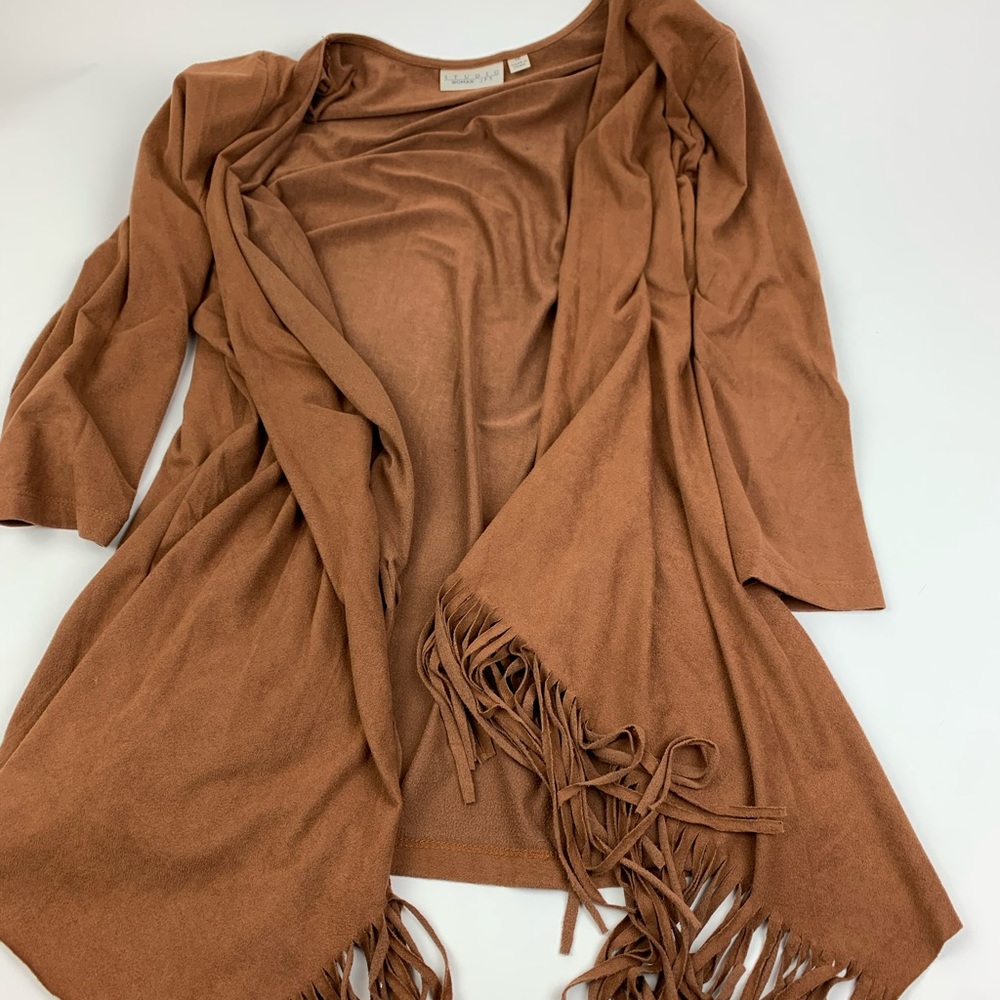 Boho Fringed Pleather Jacket